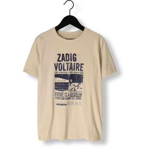 Zadig & Voltaire T-Shirt - Beige m. Print - Zadig & Voltaire - 12 jaar (152) - T-Shirt