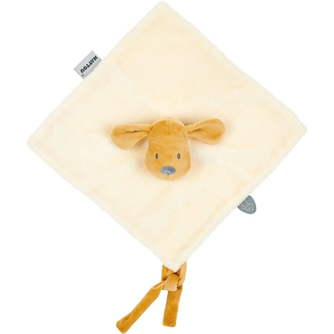 Nattou Knuffeldoekjes - Vanilla Hondje - 27x27 cm - Geel - Nattou - OneSize - Knuffeldoekjes