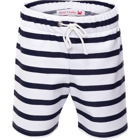 Petit Crabe Zwembroeken - Alex - UV50+ - Wit/Navy Gestreept - Petit Crabe - 2-3 jaar (92-98) - Badmode
