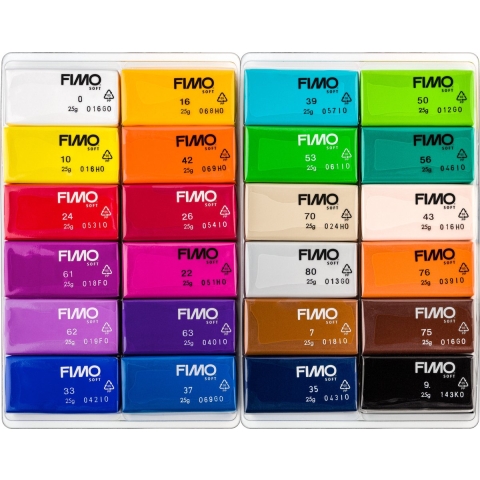 Staedtler FIMO Modelleerklei - Soft - 24x25 g - Basic - Staedtler - OneSize - Klei