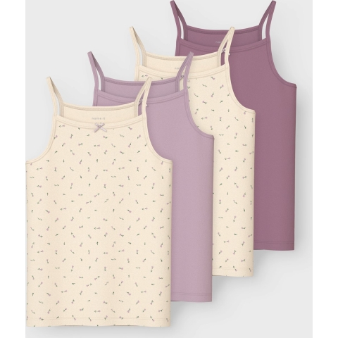 Name It Onderhemden - Noos - 4-pack - Botercrème - Name It - 11-12 jaar (146-152) - Onderhemd
