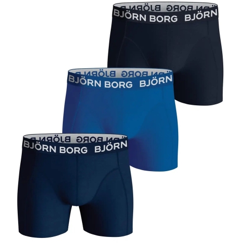 Björn Borg Boxershorts - 3-pack - Blauw - Björn Borg - 7-8 jaar (122-128) - Boxershorts
