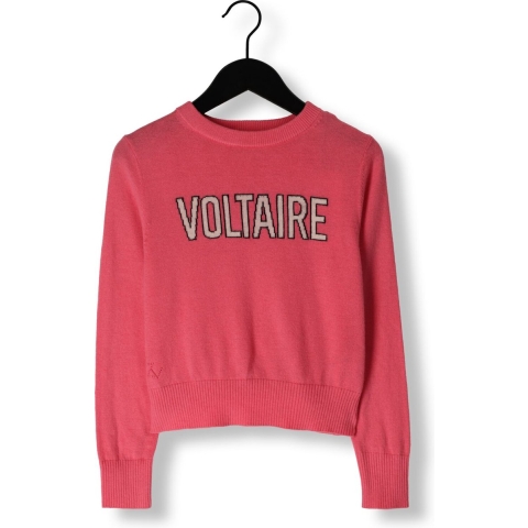 Zadig & Voltaire Blouse - Wol - Raspberry m. Tekst - Zadig & Voltaire - 8 jaar (128) - Blouse