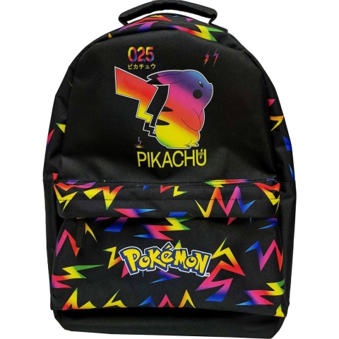 Pokémon Rugzak - Large - 43x30x14 cm - 15L - Zwart m. Neonprint - Pokémon - OneSize - Rugzak