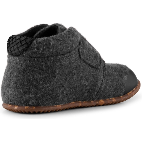 Woden Pantoffels - Kim - Vilt - Dark Grey Melange - Woden - 23 - Babyschoen