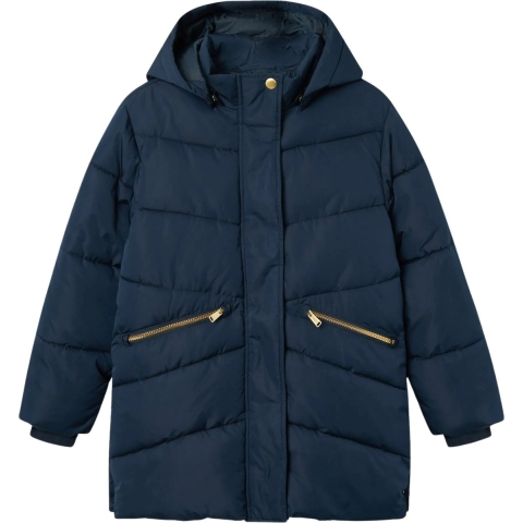 Name It Gevoerde Jas - Lang - NkfMemo - Dark Sapphire - Name It - 8 jaar (128) - Donsjack