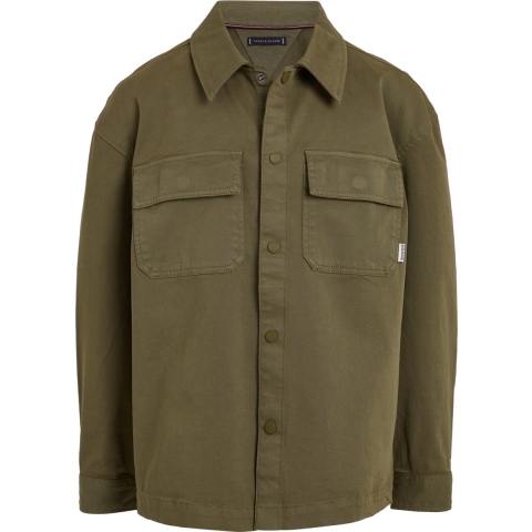 Tommy Hilfiger Overhemd - Utility-overshirt - Utility Olive - Tommy Hilfiger - 8 jaar (128) - Overhemd