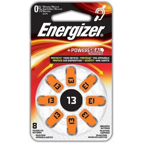 8 x hoortoestel batterijen 13 Oranje Energizer
