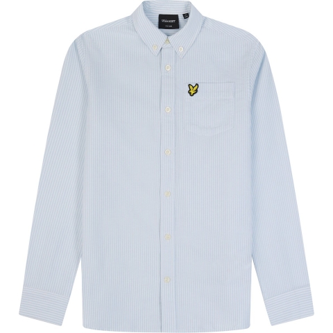 Lyle & Scott Overhemd - Oxford - Lichtblauw/Wit - Lyle & Scott - 14-15 jaar (164-170) - Overhemd