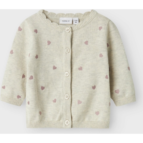 Name It Cardigan - Gebreid - NbfFisilly - Peyote Melange m. Hart - Name It - 56 - Cardigan