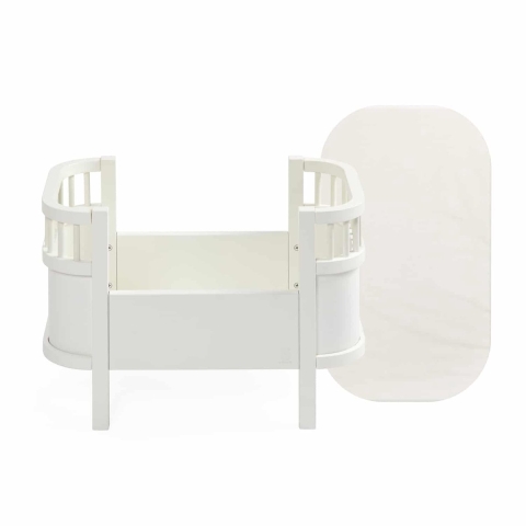 Sebra Poppenbed m. Matras - Classic+ White - Sebra - OneSize - Poppenbed