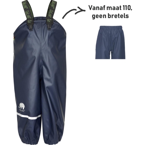 CeLaVi Regenbroek m. Bretellen - PU - Marineblauw - CeLaVi - 100 - Regenbroek