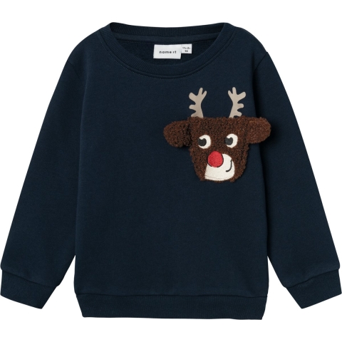Name It Sweatshirt - NmmRsanta - Dark Sapphire - Name It - 5 jaar (110) - Sweatshirt
