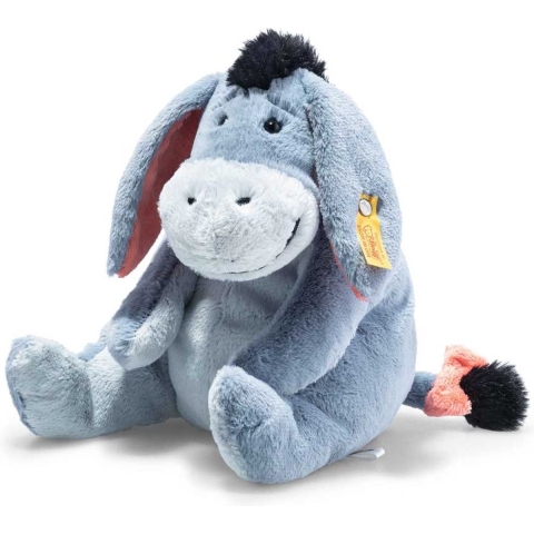 Steiff Knuffel - 25 cm. - Iejoor - Zittend - Grijs/Blauw - Steiff - OneSize - Knuffel