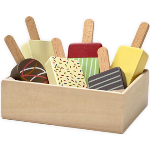 Kids Concept Speelgoedeten - 7 stk - Bistrot - Ijslolly's - Kids Concept - OneSize - Speelgoedeten