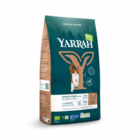 6x Yarrah Bio Kattenvoer Graanvrij Kip&Vis 800 gr