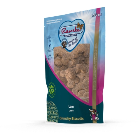 6x Renske Gezonde Beloning Crunchy Hondensnack Lam 200 gr