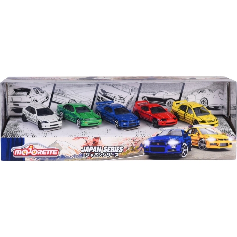 Majorette Auto's - 5-pack - Japanse serie - Majorette - OneSize - Auto