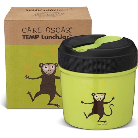 Carl Oscar Thermo Lunchbox - 0,5 l - Limoen Monkey - Carl Oscar - OneSize - Brooddoos