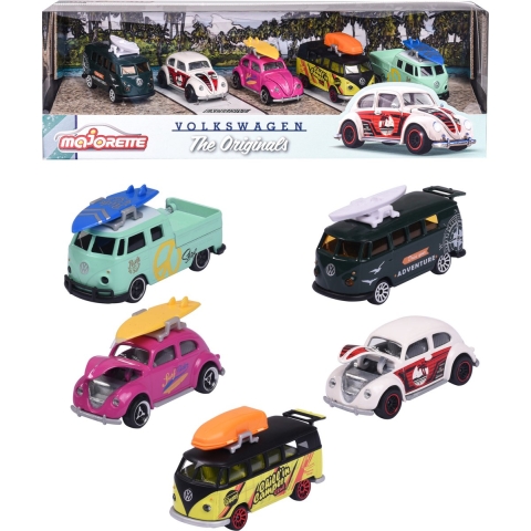 Majorette Auto's - 5-pack - VW De Originals - Majorette - OneSize - Auto