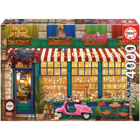 Educa Puzzel - 4000 Bakstenen - Vintage Bookshop - Educa - OneSize - Puzzel
