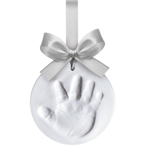 Dooky Set - Happy Hand - Handafdruk m. Zilveren lint + herdenkin - Dooky - OneSize - Creatieve Speelset