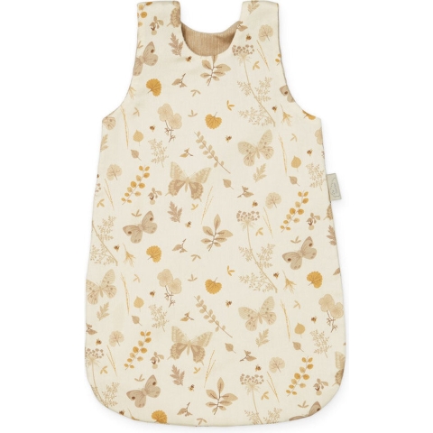 Cam Cam Poppen Slaapzak - Beige m. Bladen/Vlinders - Cam Cam - OneSize - Poppentoebehoren