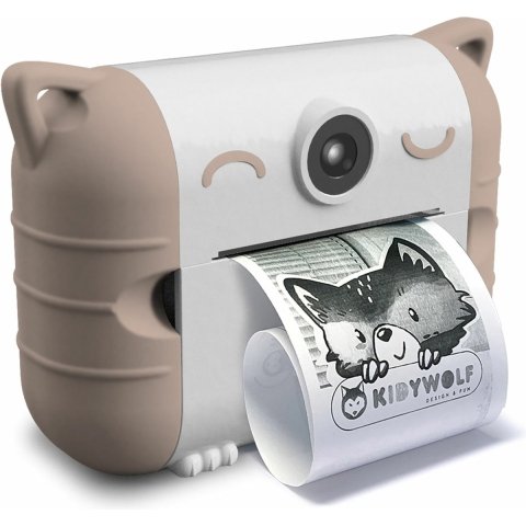 Kidywolf Camera m. Printer - Kidyprint - Camera Peach - Kidywolf - OneSize - Speelgoed