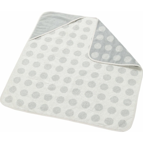 Leander Babyhanddoek - Matty - 80x80 cm - Cool Grey m. Stippen - Leander - OneSize - Babyhanddoek