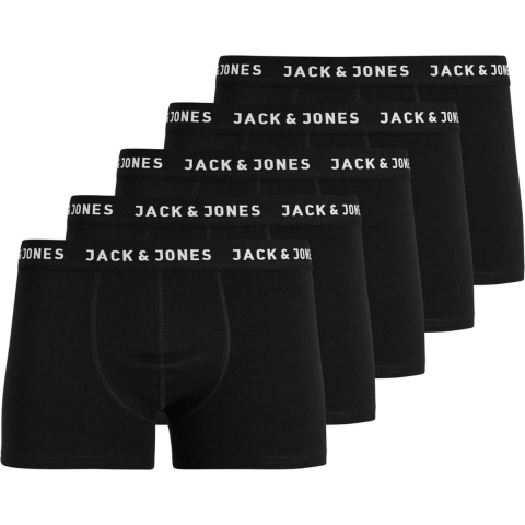 Jack & Jones Boxershorts - 5-pack - Jachuey - Zwart - Jack & Jones - 12 jaar (152) - Boxershorts