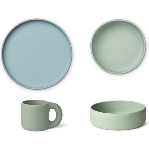 Liewood Bestek-Set - Silicone - 3 Onderdelen - Andie - Green Mul - Liewood - OneSize - Bestek-Set