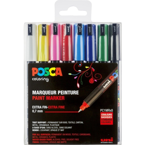 Posca Markers - PC-1MR - 8 st. - Multicolour - Posca - OneSize - Marker