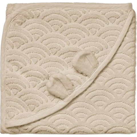Cam Cam Handdoeken met Capuchons - 80x80 cm - Amandel m. Oren - Cam Cam - OneSize - Babyhanddoek