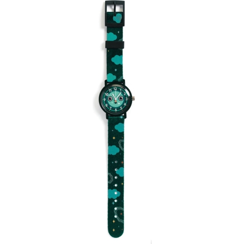 Djeco Horloge - Montre Night - Zwart/Groen - Djeco - OneSize - Horloge