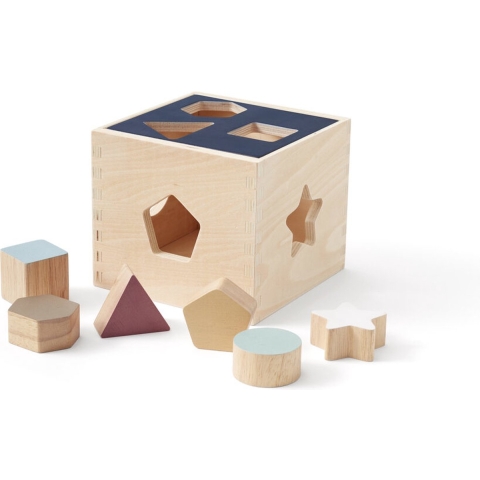 Kids Concept Vormensorteerbox - Aiden - Hout/Multicolour - Kids Concept - OneSize - Vormensorteerbox