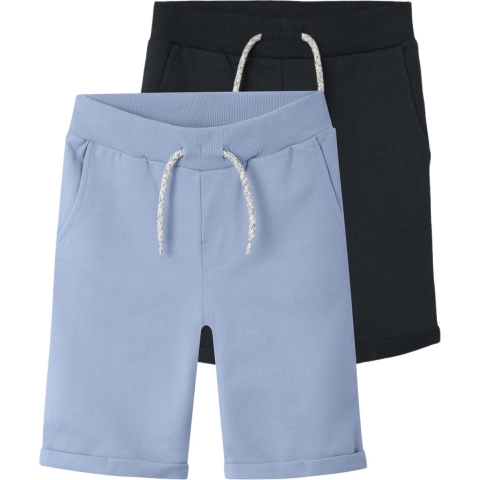 Name It Sweatshorts - NkmVermo - 2-pack - Chambray Blue - Name It - 11 jaar (146) - Shorts