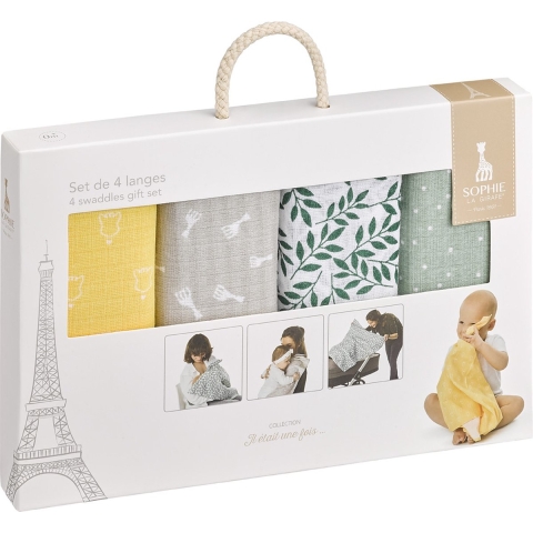Sophie la Girafe Hydrofiele Doek - 4-pack - Multicolour - Sophie la Girafe - OneSize - Hydrofiele Doek