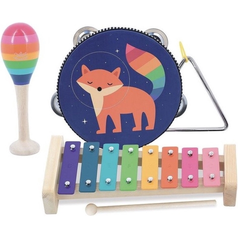 Vilac Muziekinstrumenten Set - 4 instrumenten - Rainbow van Andy - Vilac - OneSize - Muziekinstrumenten