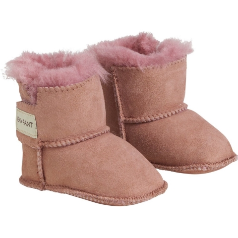En Fant Schaapshuid Pantoffels m. Voering - Roze - En Fant - 25/26 - Leren Slippers