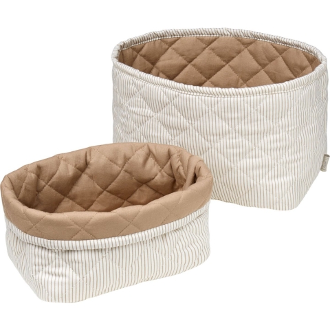 Cam Cam Opbergmanden - 2-pack - 22x15/24x17 cm - Classic+ Strepe - Cam Cam - OneSize - Opbergen