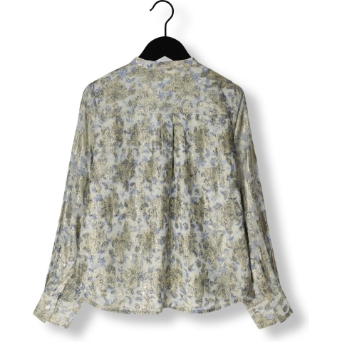 Sofie Schnoor Meisjes overhemdblouse - Wit/Lichtblauw m. Goud - Sofie Schnoor - 16 jaar (176) - Overhemd