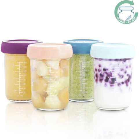 Babymoov Containers - Glas - 4x240 ml - Babymoov - OneSize - Brooddoos