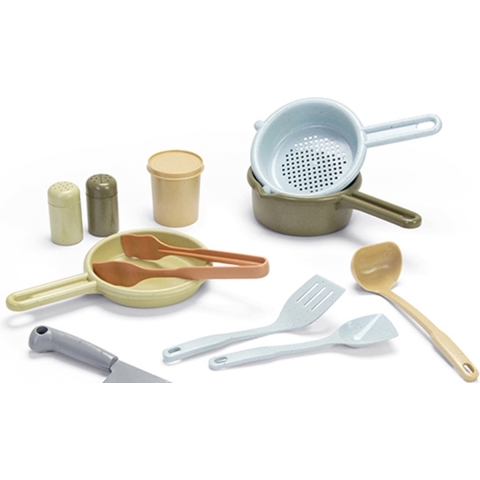 Dantoy BIO Plastic Keukenset - 11 Onderdelen - Pastel - Dantoy - OneSize - Speelgoed