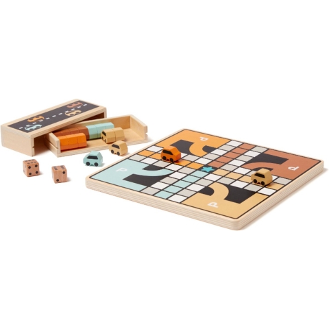 Kids Concept Ludo - Auto's - Aiden - Hout - Kids Concept - OneSize - Bordspel
