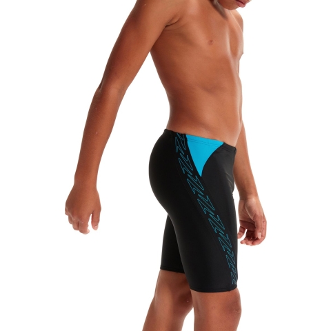 Speedo Zwembroek - Hyper Boom Splice zwembroek - zwart/Blauw - Speedo - 7-8 jaar (122-128) - Badmode