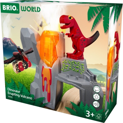 BRIO World Actieve vulkaan m. Dinosaurussen - 36092 - BRIO - OneSize - Speelgoed