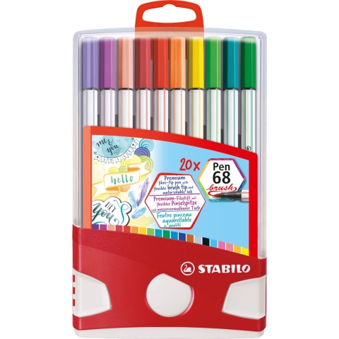 Stabilo Markers - Pen 68 Brush - 20 st. - Multicolour - Stabilo - OneSize - Marker