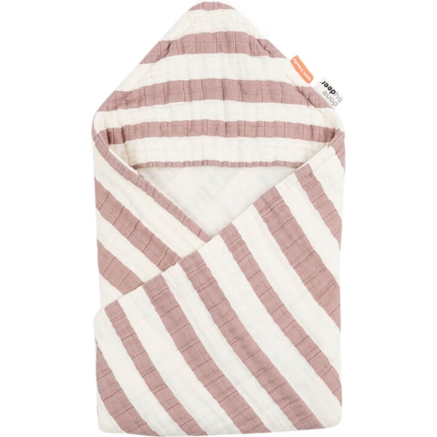 Done by deer Babyhanddoek - 70x70 cm - Strepen Powder - Done by Deer - OneSize - Babyhanddoek