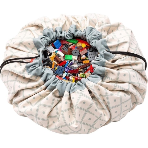 Play&Go Speelmat - Ø: 140 Cm - Geo Green - Play&Go - OneSize - Speelmat