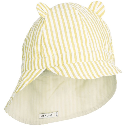 Liewood Zonnehoed - Gorm - Omkeerbaar - Stripe Limonade/Crème De - Liewood - 3-4 jaar (98-104) - Zonnerhoed